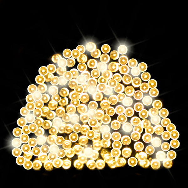 OE Lights 200 Warm White LED Solar Fairy Lights & Reviews Wayfair.co.uk